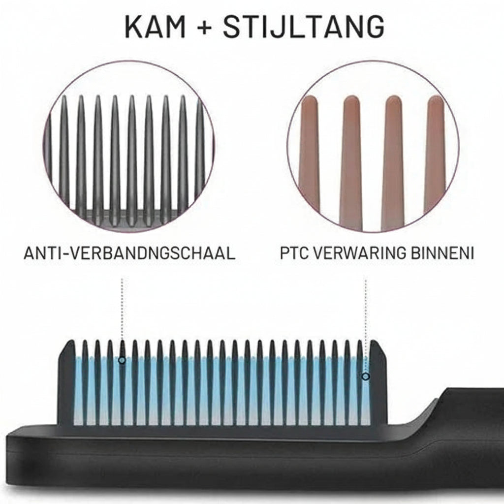 Hair Styling Comb for Effortless Straightening and Curling 6