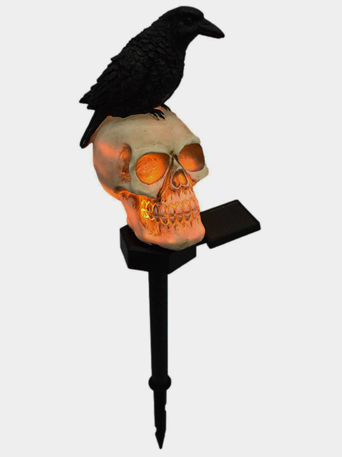 Luci Solari Halloween Teschio & Corvi per Decorazioni da Giardino