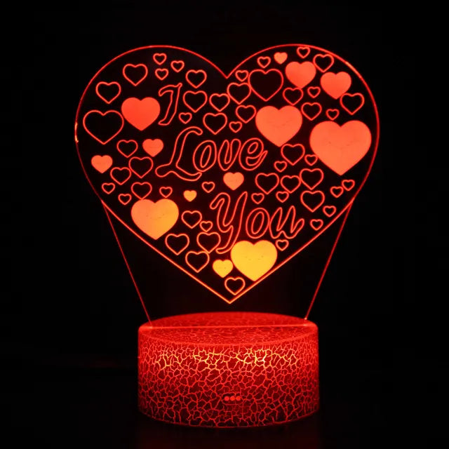 LoveGlow - Romantische LED Hart Nachtlamp met Kleurverandering en Afstandsbediening