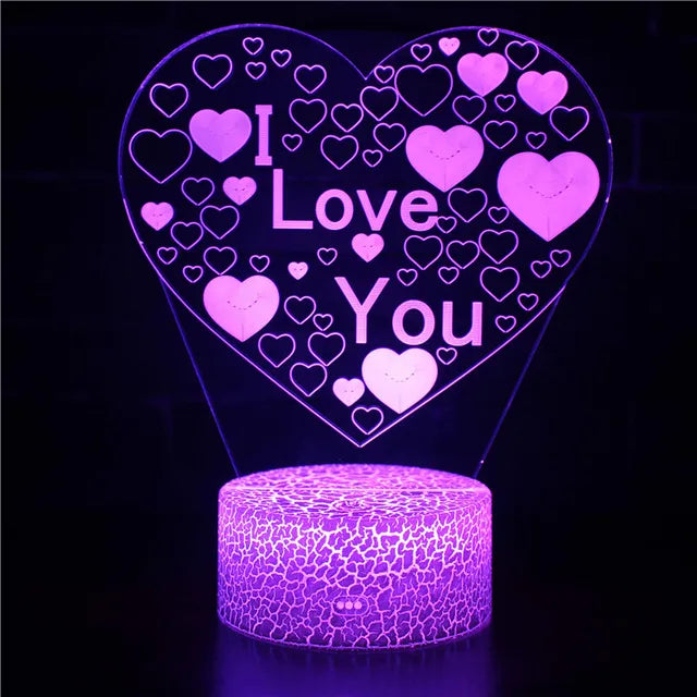 LoveGlow - Romantische LED Hart Nachtlamp met Kleurverandering en Afstandsbediening