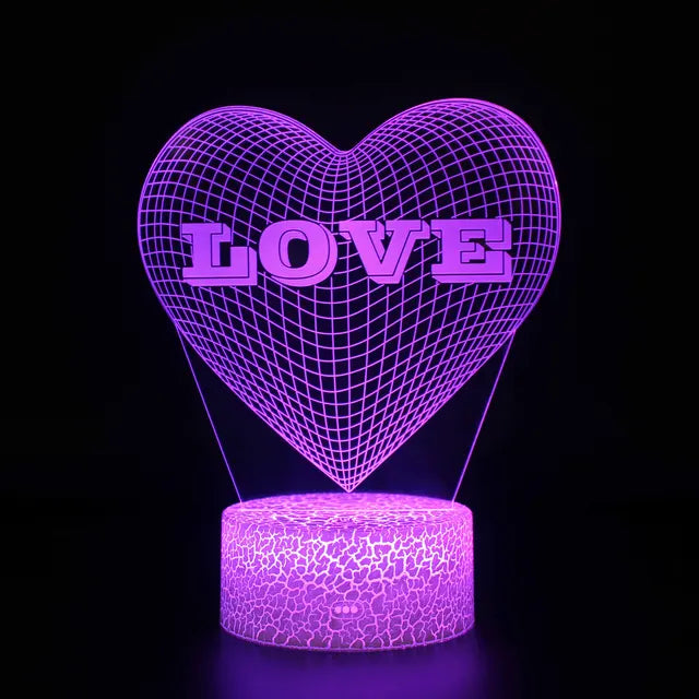 LoveGlow - Romantische LED Hart Nachtlamp met Kleurverandering en Afstandsbediening