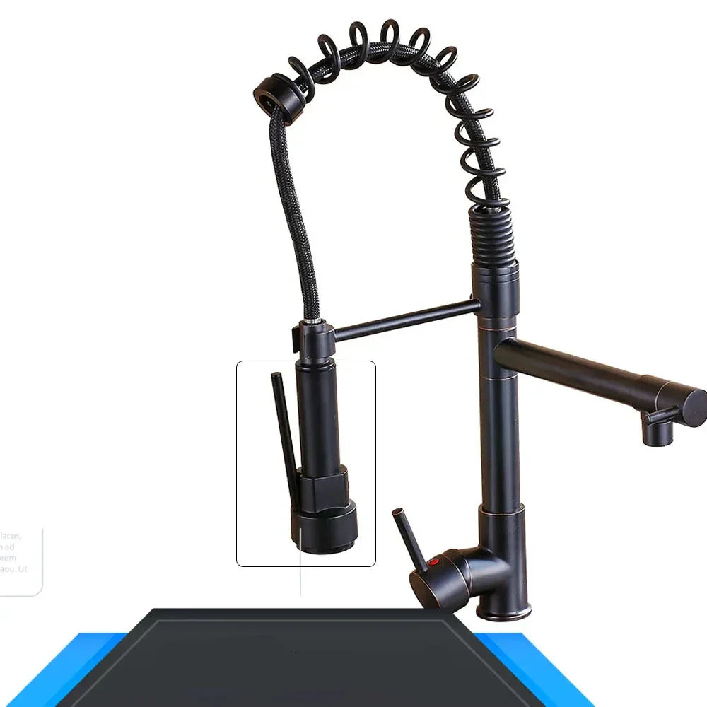 AquaFlex – Rubinetto da Cucina Estraibile con Doppie Bocchette