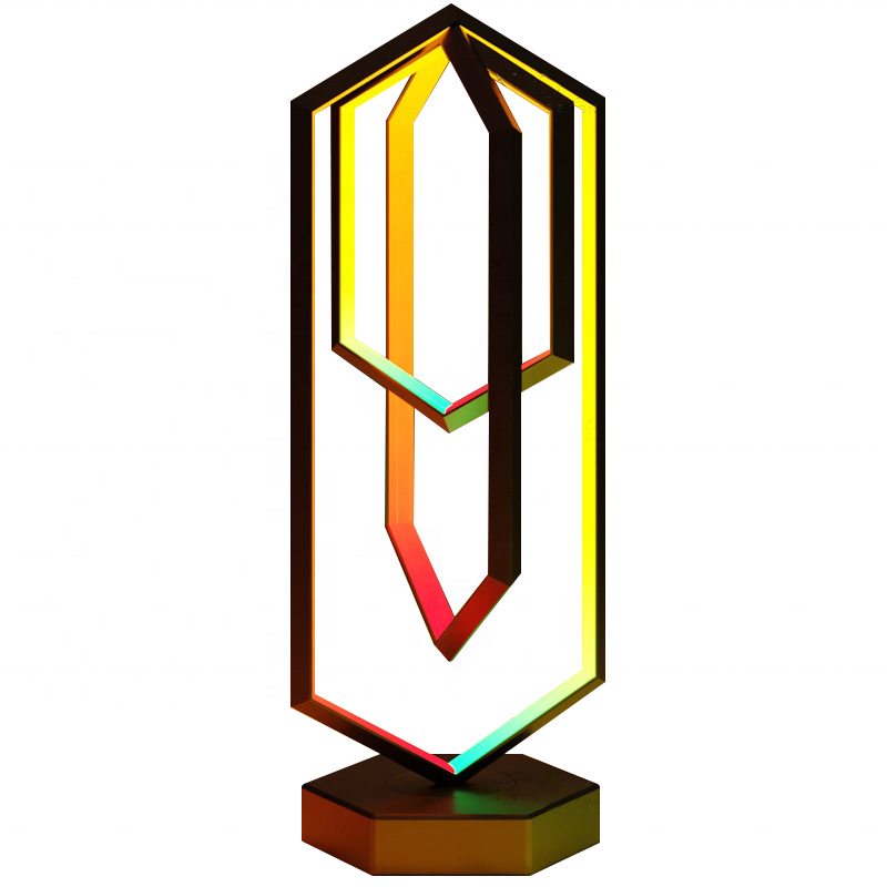 Lámpara de mesa geométrica con iluminación LED inteligente