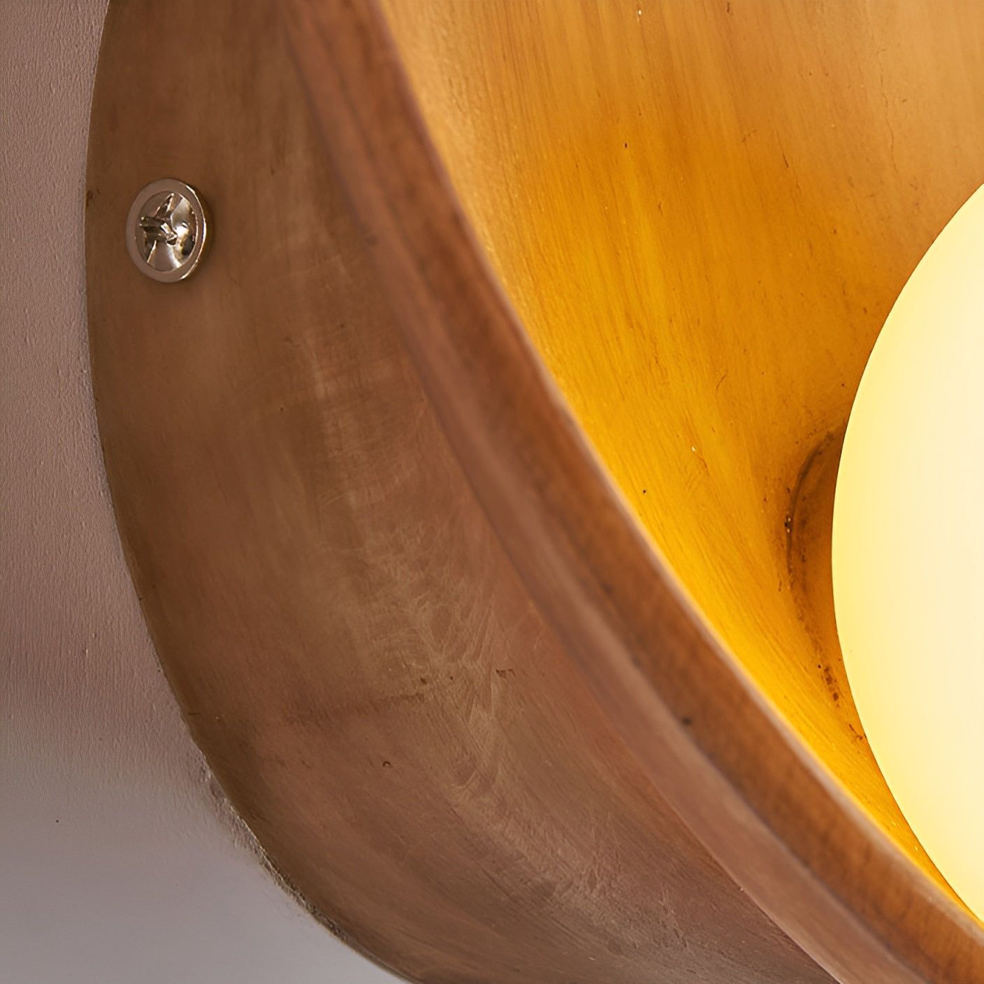 Lámpara Perla Blanca - Lámpara de Pared Blanca con Diseño Wabi-Sabi