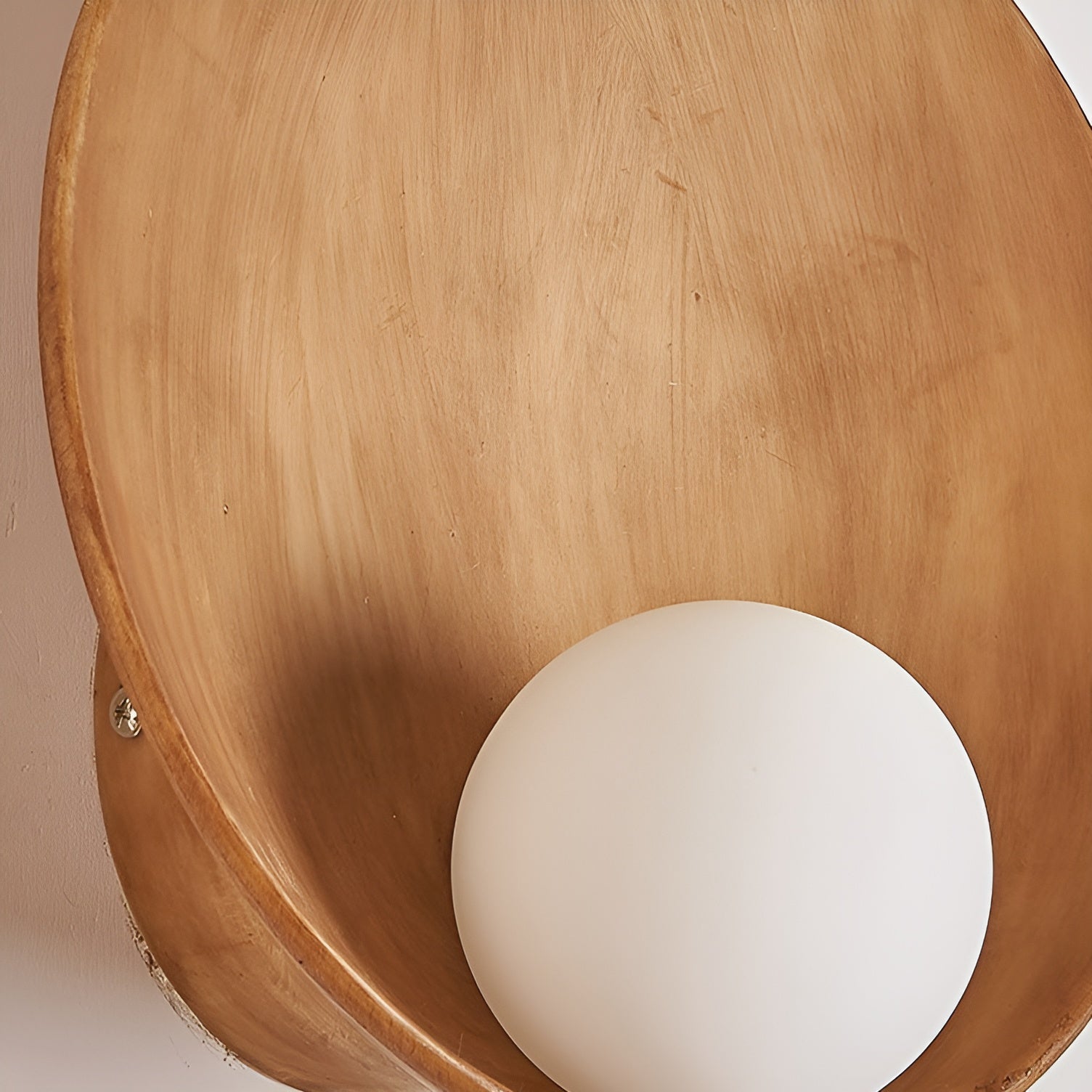 Lámpara Perla Blanca - Lámpara de Pared Blanca con Diseño Wabi-Sabi