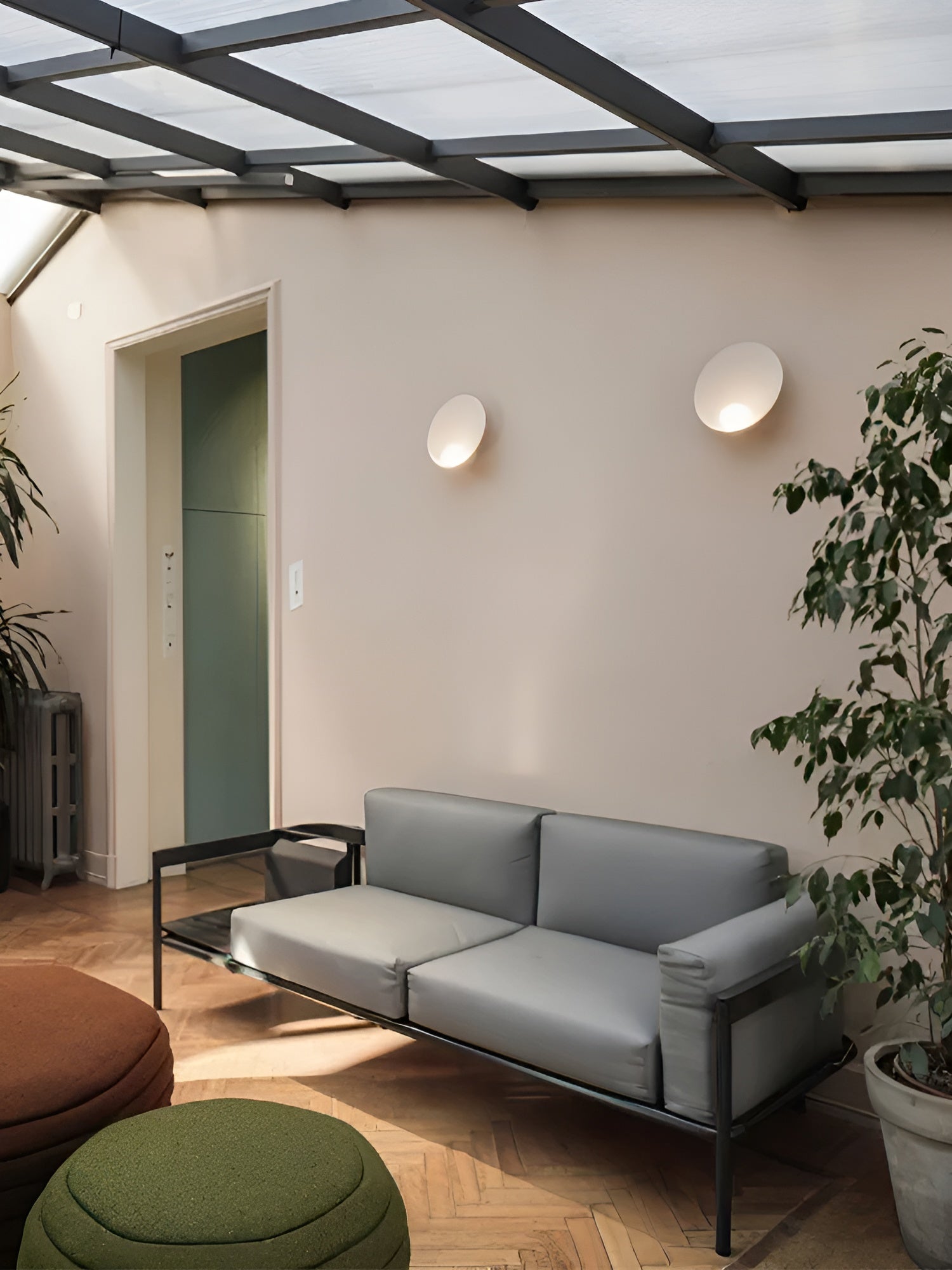 Lámpara Perla Blanca - Lámpara de Pared Blanca con Diseño Wabi-Sabi