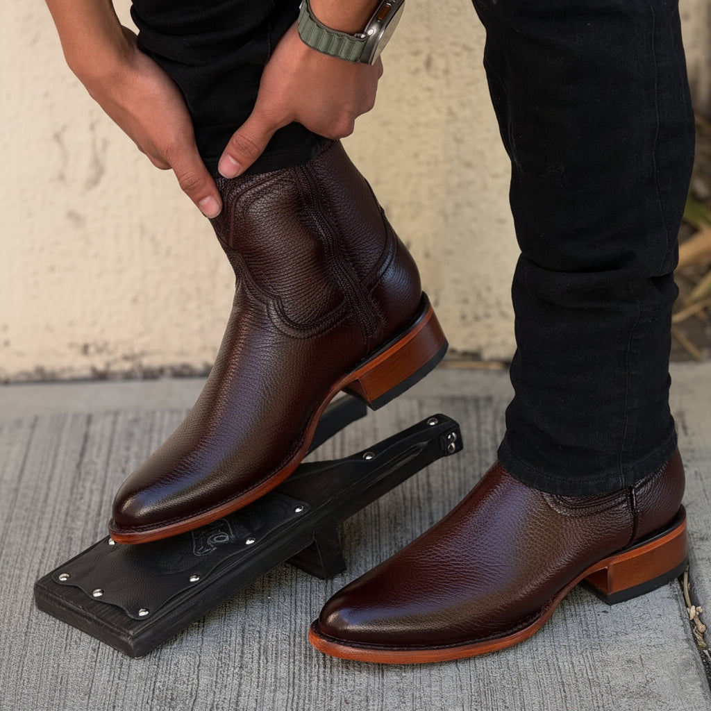 Heren Ortopedische Lederen Botten Comfortabel Stijlvol
