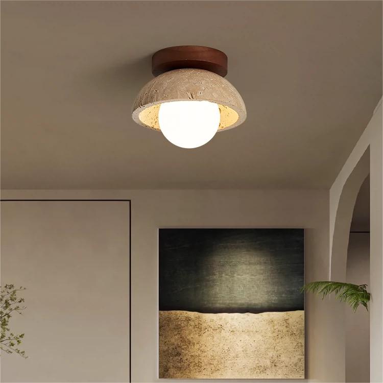 Industrial Modern Beige Stone Wall Lamp
