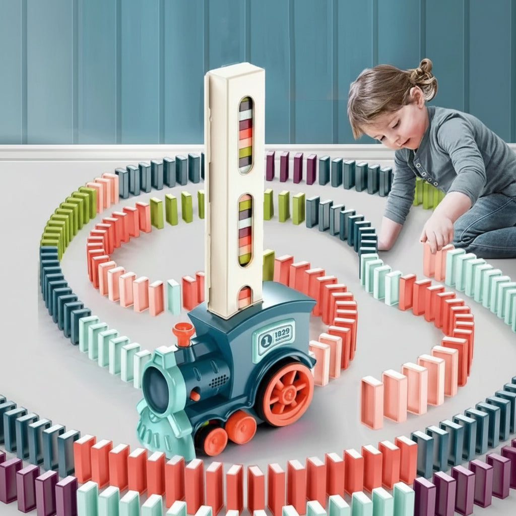 Giocattolo Treno Educativo Domino Creativo Gioco Bambini
