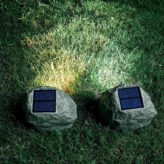 SolarRock - Solar Garden Lamp in Stone Look – Weatherproof LED Outdoor Lighting with Solar Panel