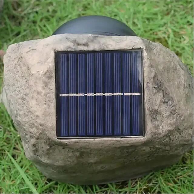 SolarRock - Solar Garden Lamp in Stone Look – Weatherproof LED Outdoor Lighting with Solar Panel