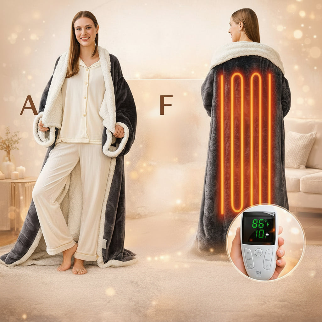 Elektrische Deken Verwarmd Sherpa Fleece Draagbare Warmtedeken