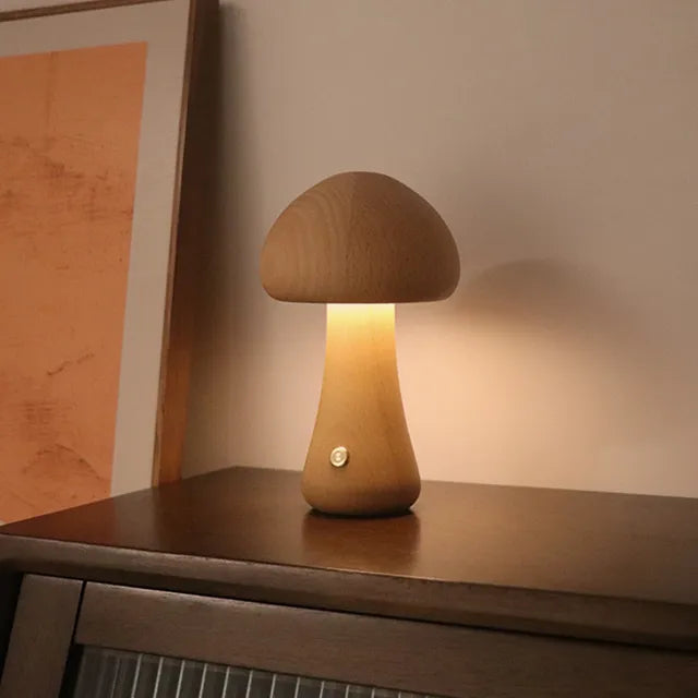 GloedGilde - Crea Iluminación Ambiental con el Estilo de Hongo Hermosa Lámpara de Mesa de GloedGilde