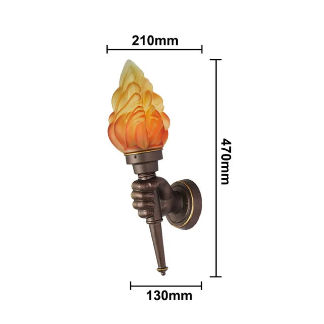 TorchGlow - Lámpara de pared industrial vintage – Lámpara de pared creativa