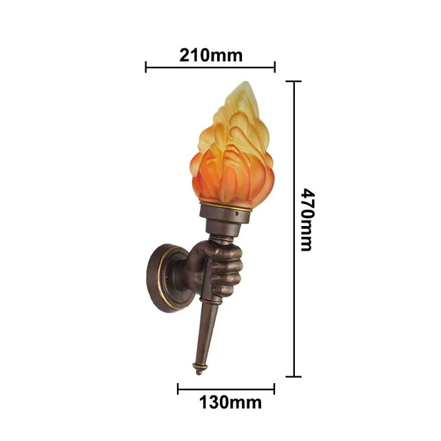 TorchGlow - Lámpara de pared industrial vintage – Lámpara de pared creativa