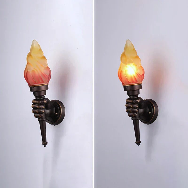 TorchGlow - Lámpara de pared industrial vintage – Lámpara de pared creativa