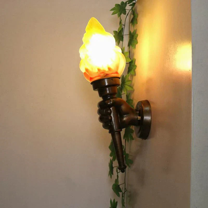 TorchGlow - Lámpara de pared industrial vintage – Lámpara de pared creativa