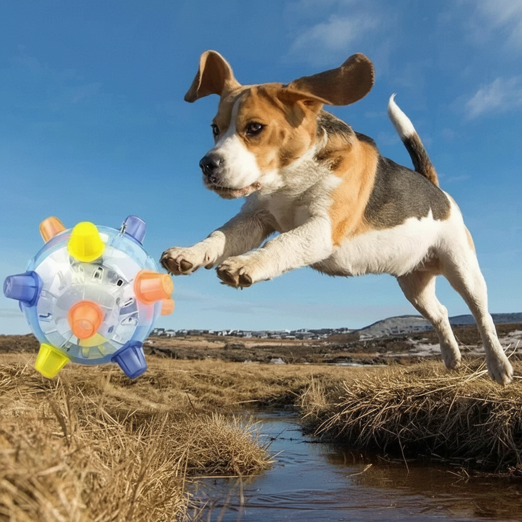 Interactive LED Dog Toy Jumping Ball for Active Play 2