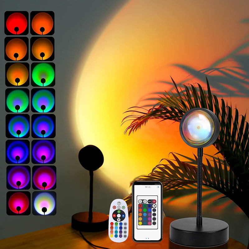 Sunset Lamp Projector - LED Night Lamp with 16 RGB Colors and 360° Rotation