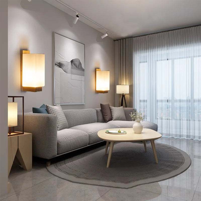 HinokiFlex - Lámpara de pared de madera japonesa