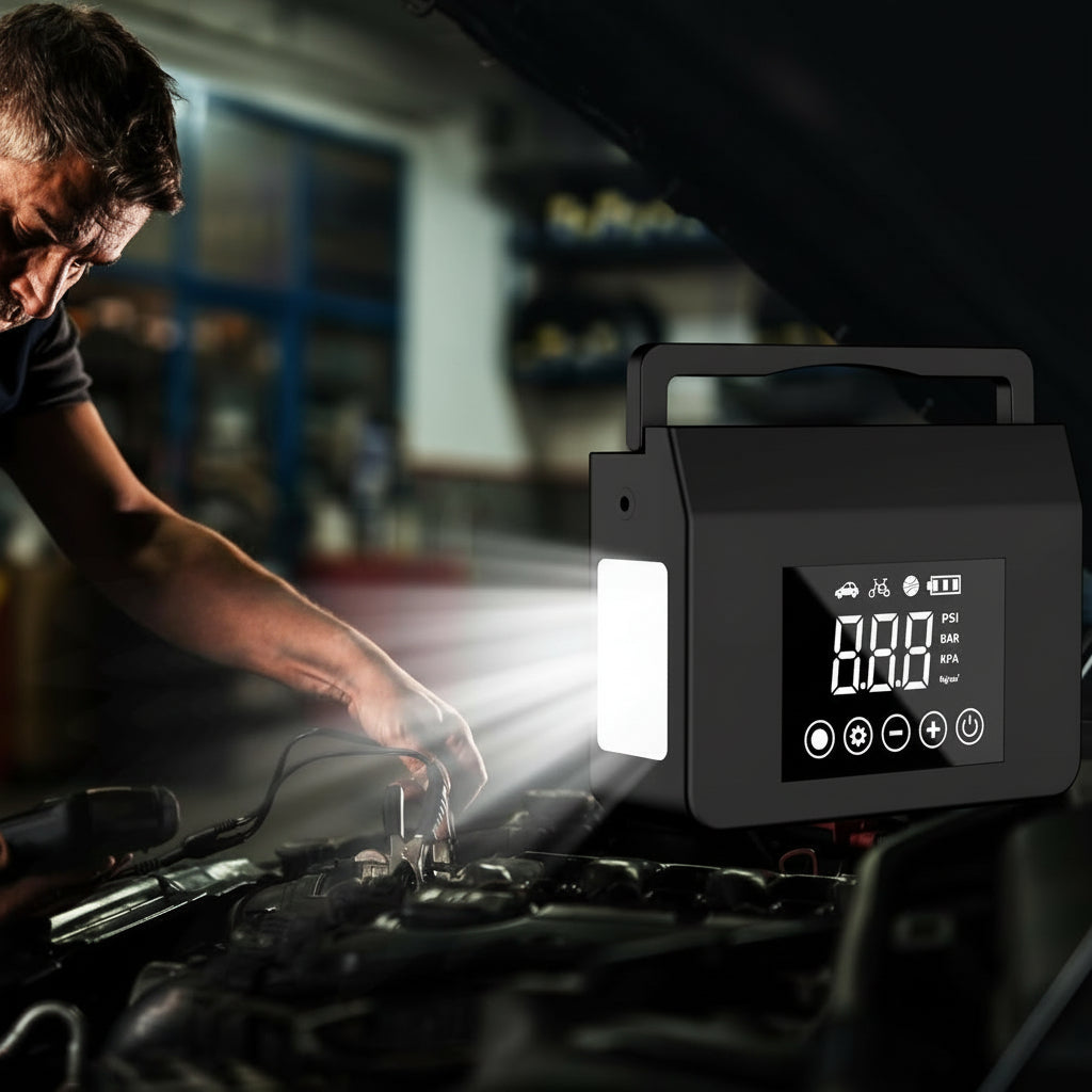 Jumpstarter Draagbaar 4000A Compressor Powerbank Auto Start Set