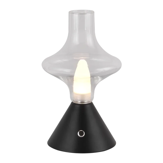 RomanticGlow - Glazen Tafellamp met Dimbare LED – Stijlvolle Nachtlamp