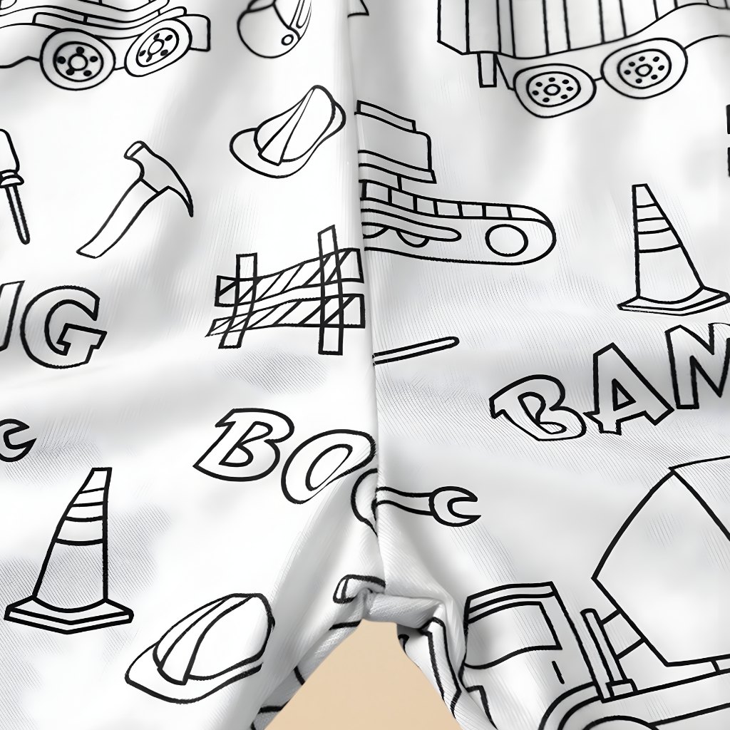 Kids Cotton Pajamas Set Christmas DIY Design Fun Sleepwear 5