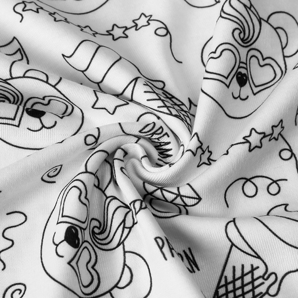 Kids Cotton Pajamas Set Christmas DIY Design Fun Sleepwear 7