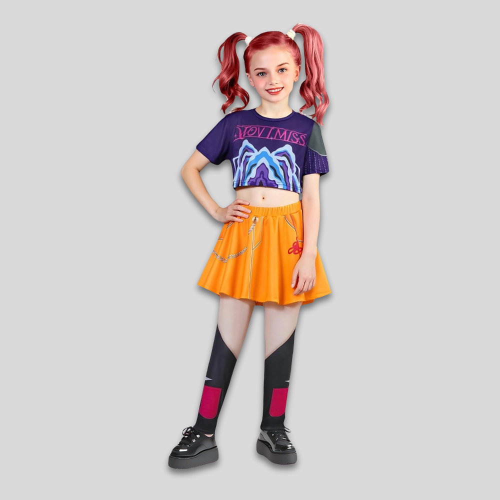 Kids Pop Singer Dance Costume Set K-Pop Inspired Outfit for Parties 10