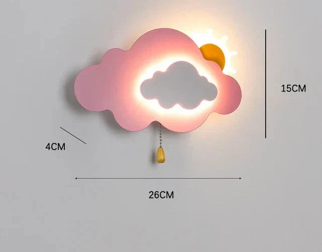 SkyGlow - LED Cloud Wandlamp met Trekkoord, Dimbaar