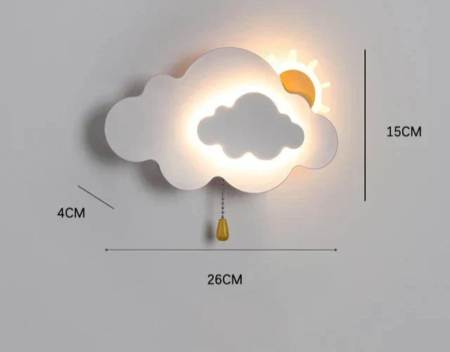 SkyGlow - LED Cloud Wandlamp met Trekkoord, Dimbaar
