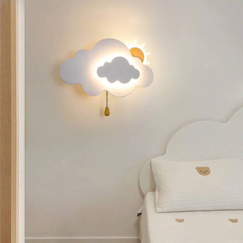 SkyGlow - LED Cloud Wandlamp met Trekkoord, Dimbaar