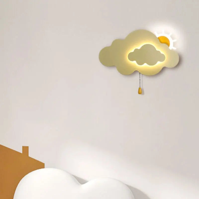 SkyGlow - LED Cloud Wandlamp met Trekkoord, Dimbaar