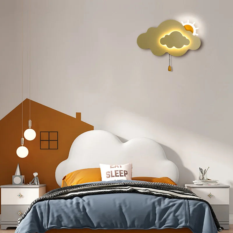 SkyGlow - LED Cloud Wandlamp met Trekkoord, Dimbaar
