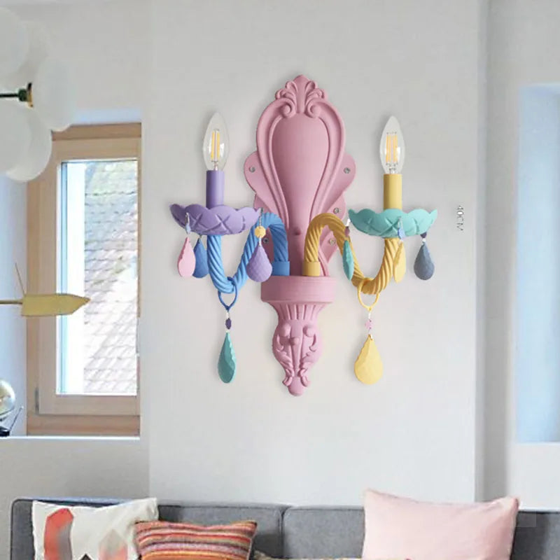 ColorGlow – Colorful Vintage Wall Lamp LED for Children's Room & Living Room