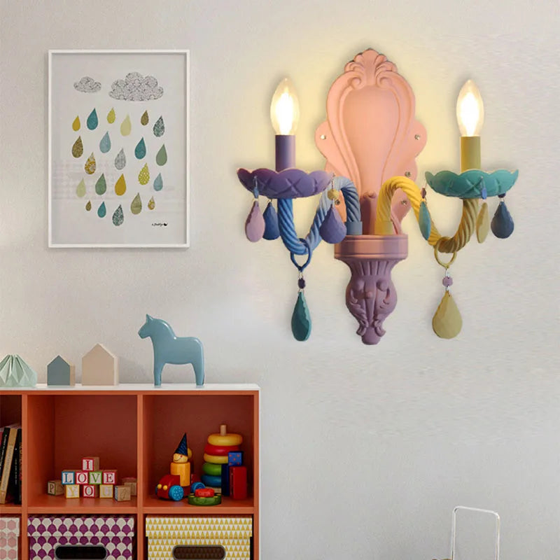 ColorGlow – Colorful Vintage Wall Lamp LED for Children's Room & Living Room