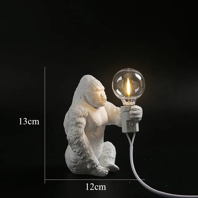 GorillaLux - Unieke Gorilla Tafellamp | Moderne Dierenlamp met Warme LED Verlichting