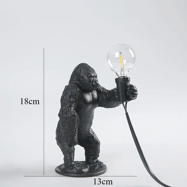 GorillaLux - Unieke Gorilla Tafellamp | Moderne Dierenlamp met Warme LED Verlichting