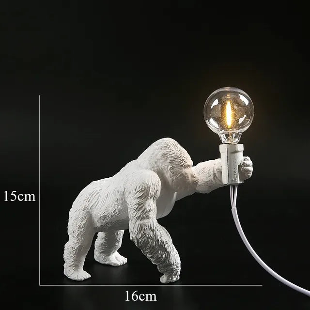 GorillaLux - Unieke Gorilla Tafellamp | Moderne Dierenlamp met Warme LED Verlichting