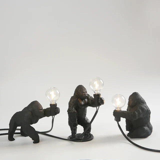 GorillaLux - Unieke Gorilla Tafellamp | Moderne Dierenlamp met Warme LED Verlichting