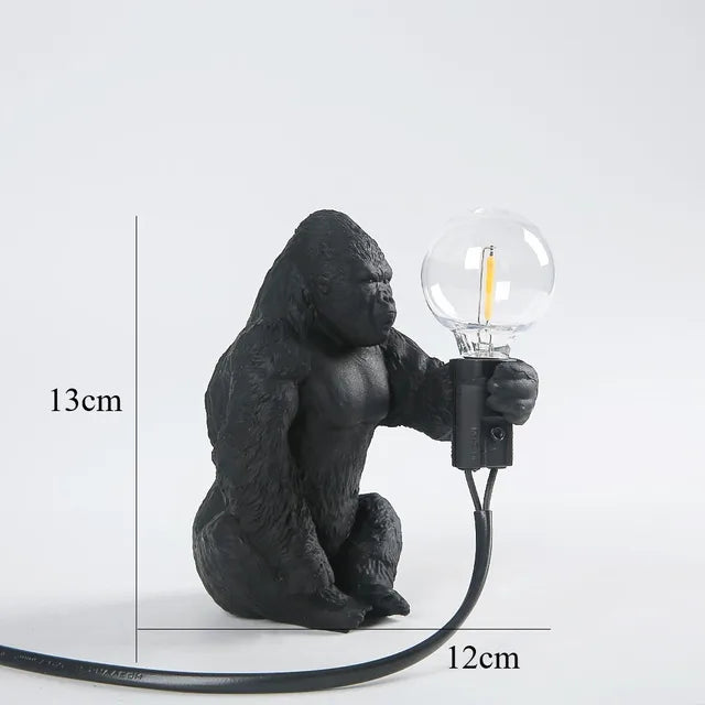 GorillaLux - Unieke Gorilla Tafellamp | Moderne Dierenlamp met Warme LED Verlichting