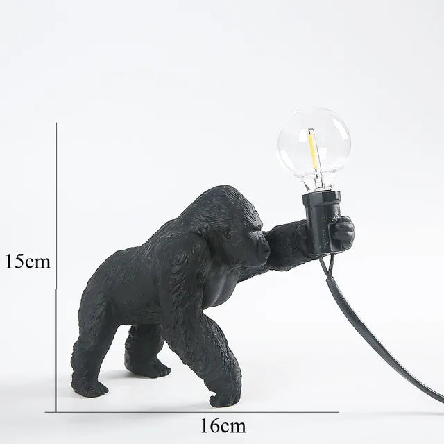 GorillaLux - Unieke Gorilla Tafellamp | Moderne Dierenlamp met Warme LED Verlichting