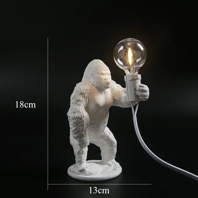 GorillaLux - Unieke Gorilla Tafellamp | Moderne Dierenlamp met Warme LED Verlichting