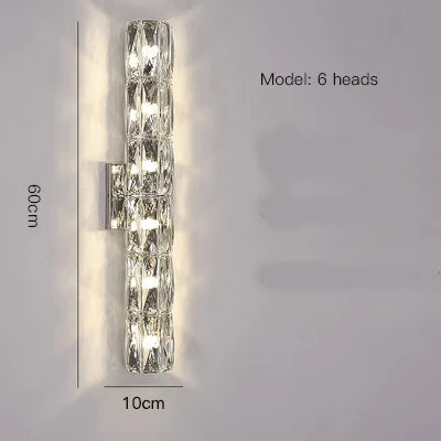 CrystalLuxe - Lámpara de pared real para dormitorio