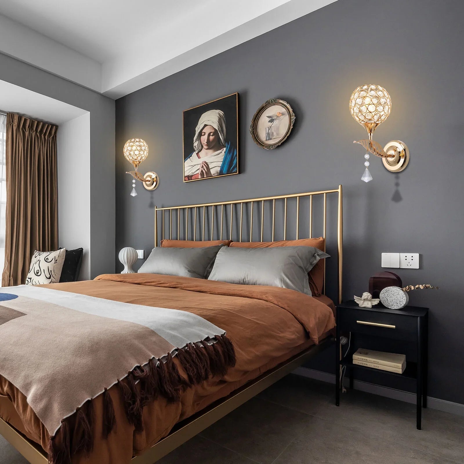 RadiantShine – Modern LED Wall Lamp With Stylish Crystal Design