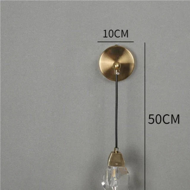 CrystalGlow - Modern Crystal Wall Lamp in Minimalist Design