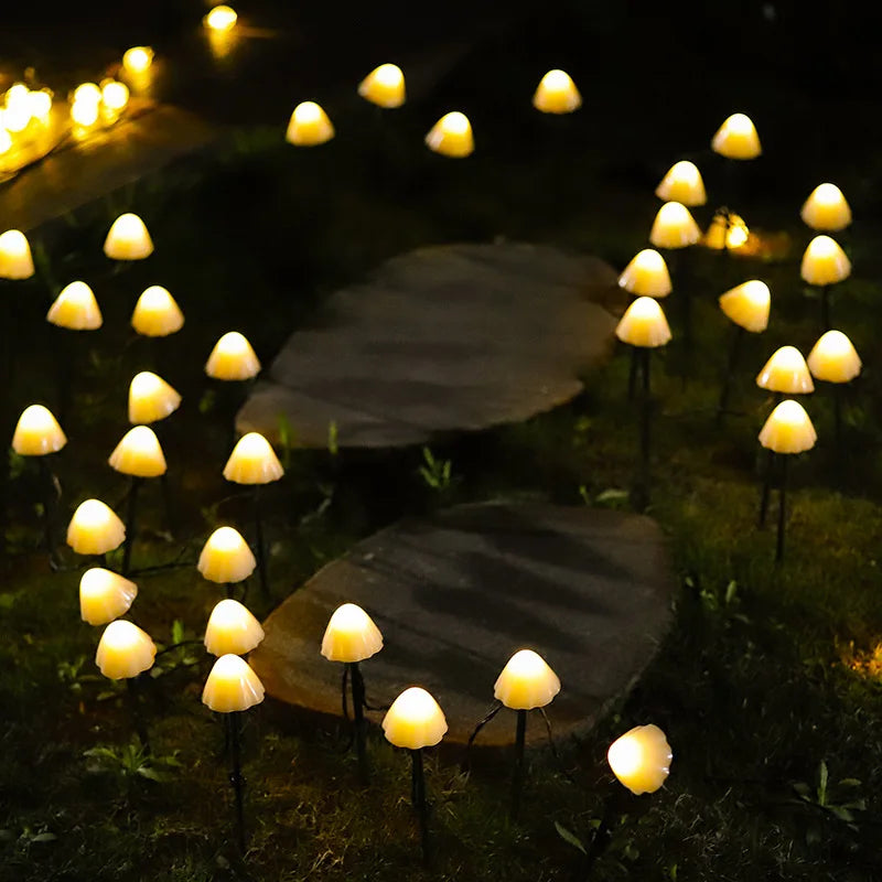 SolarGlow - Solar Mushroom Ambient Lighting – LED Garden Lamps on Solar Energy, Weatherproof