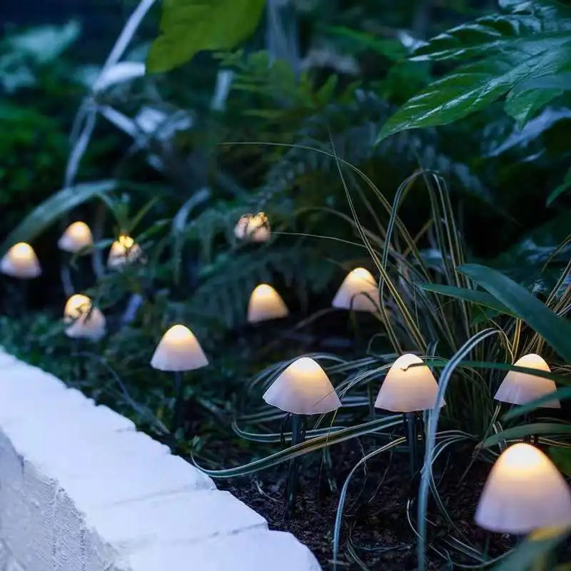 SolarGlow - Solar Mushroom Ambient Lighting – LED Garden Lamps on Solar Energy, Weatherproof