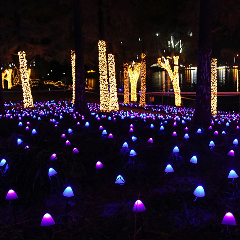 SolarGlow - Solar Mushroom Ambient Lighting – LED Garden Lamps on Solar Energy, Weatherproof