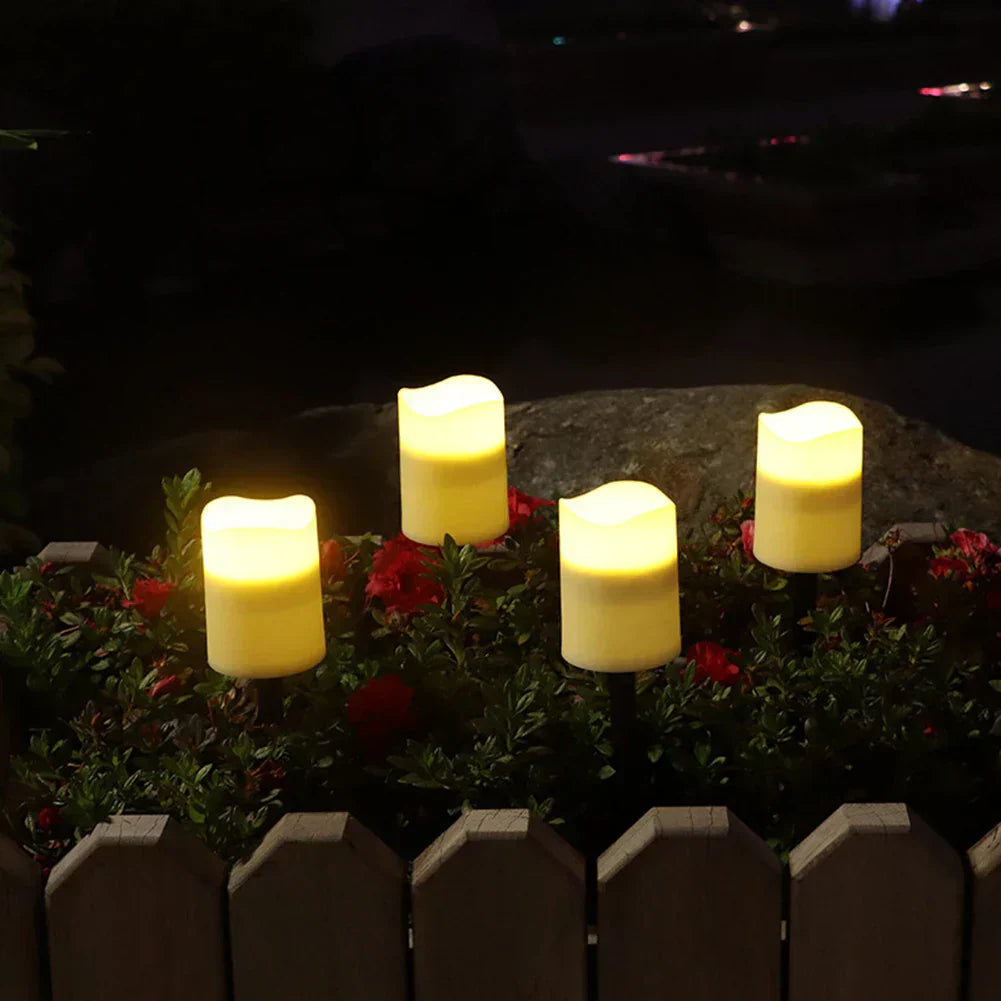SolarGlow - Weatherproof LED Solar Candle – Atmospheric Outdoor Lighting for Garden, Balcony & Terrace